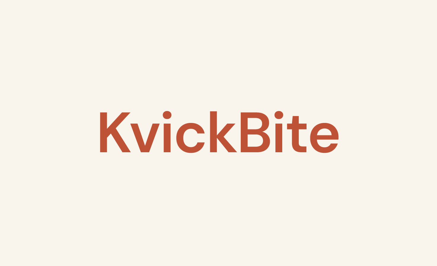 KvickBite, startvyn i tabletversion med receptpaket och populära varor